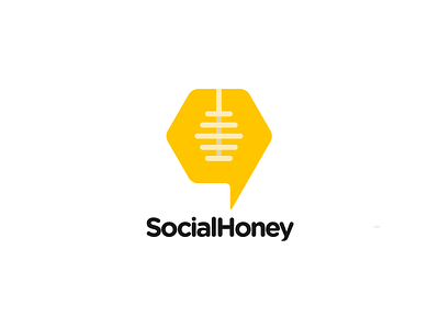 Social Honey Logo app branding honey identity logo mobile social