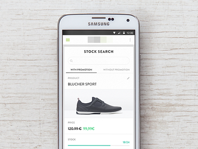 Clothing store app android app clean clothing concept minimalist price promotion search shoe stock store