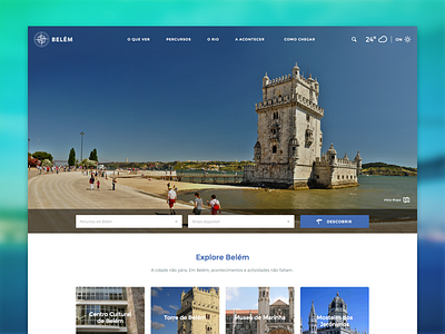 Visit Belém Desktop version belem desktop discover explore lisbon people platform site turism ui ux visit