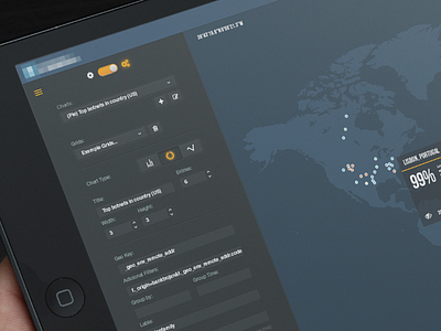 Monitoring App analysis app bar filter left map menu monitoring platform scan ui virus