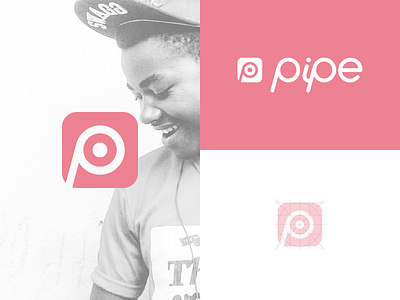 Pipe Branding app branding grid icon logo naming rebrand red social ui