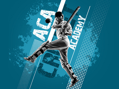 ACA - cricket training academy clever creative cricket design graphic design training
