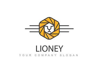 Lion Logo animal drawing identity king line lion logo roar wild yellow