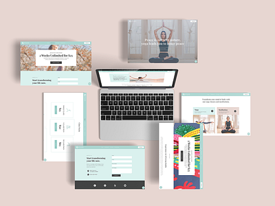 Website for a yoga studio in LA art direction design responsive ui ux webdesign website
