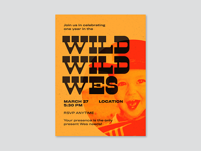Wild Wild Wes birthday invitation wes western