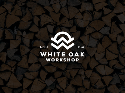 White Oak Workshop Logo branding logo nashville post meridiana shop wood wordmark workshop