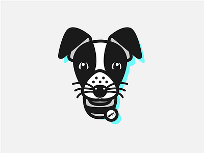 PUP001 - Indy dog illustration logo mutt puppy terrier vector