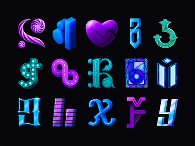 Lettering | Georgian Alphabet alphabet illustration letter lettering lettering art procreate type typography