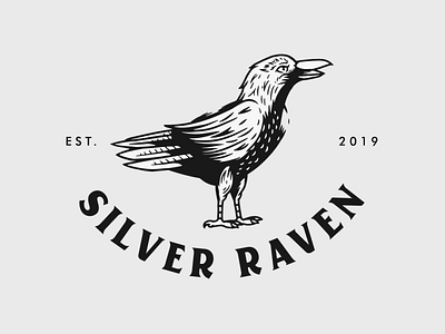 raven 01 animal bird icon bird logo branding design farming icon illustration logo raven vector vintage logo