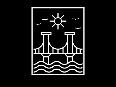bridge line art abctract bridges design lineart logo modern simple design vector