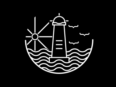 lighthouse branding bussiness design illustration lighthouse logo lineart marine sea vector