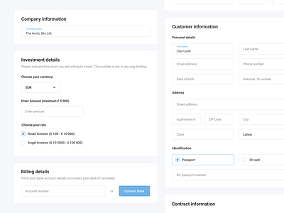 Form design with floating labels