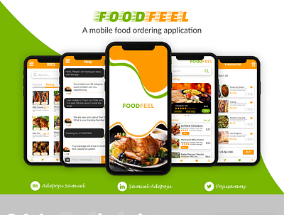 Foodfeel mobile app app branding design ui ux web website