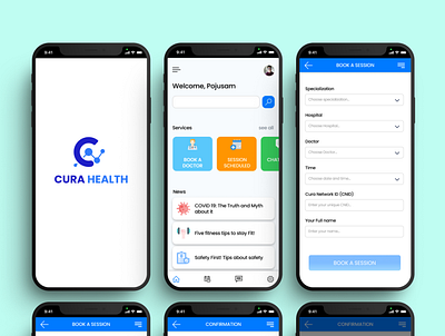 Curahealth: A telemedical App app design medical ui ux