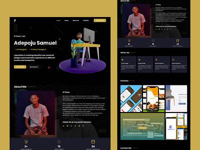 Pojusam Portfolio Website UI Design app design portfolio ui ux web
