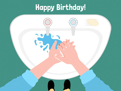 Washing your hands an singing happy birthday