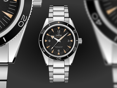 Omega Seamaster Dive Watch VECTOR affinity designer design diving hyperrealism omega realistic time vector watch watches wristwatch