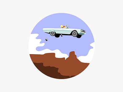 Thelma and Louise affinity designer branding car film icon illustration movie thelma and louise ui vector weekly warm up