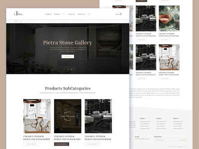 Pietra designe landing page stone stone company stone website ui web web design website