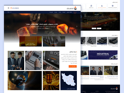 Mobtakeran industrial group design home page mobtakeran industrial group steel company steel website ui ux web website website design