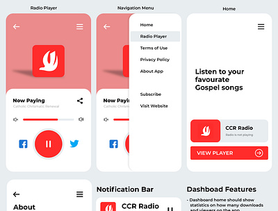 Radio Player UI app branding design flat illustration music music app music player radio radio player