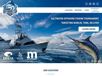 Fishing Tournaments branding design sport tournament webdesign