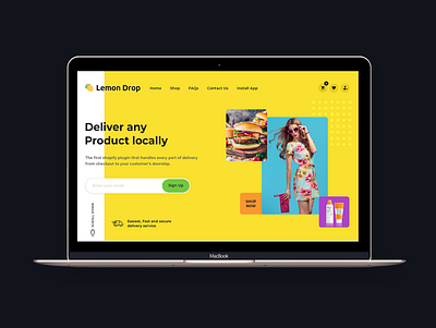 Lemon Drop app design design ui ux web webdesign