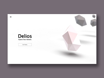 Delios Trade 3d adobe xd adobexd branding design dimension minimalistic modeling photoshop ui uidesign ux uxdesign
