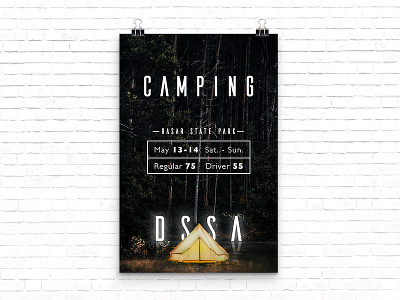 Camping Poster camping layout photoshop poster poster design visual