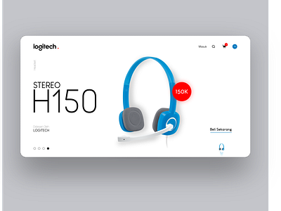 Landing Page - Design Landing Page Logitech Headset art design flat illustration ui vector visual