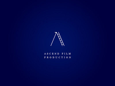 Ascend Film Production cinema film flat logo minimalist monocolor