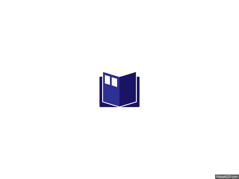 Tardis Book logo book door illusion