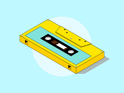 Classy? Classic. Loud. cassette flat illustration isometric music vintage