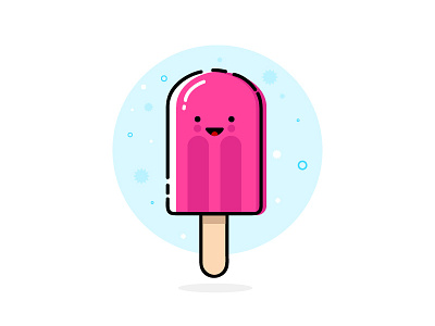 Ice, ice, baby. cold ice cream illustration line sweet