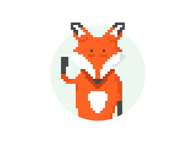 Hi, Fox (not Guy Fawkes) animal art fox illustration pixel