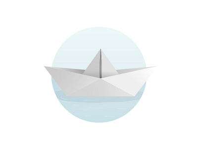 Time to move on. boat illustration origami paper ship