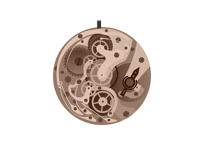 Tick-tack clock illustration mechanism