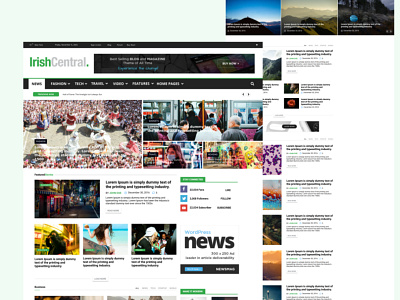 IRISH- Newspaper/Blog/Magazine Landing Page