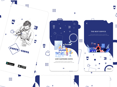 Design Apps for COFFE CINTA animation app design follow follow me freelance freelancer illustration jobs like mobile app mobile design mobile ui typography ui web