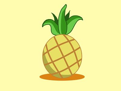 Pinapple flat design illustration pineapple