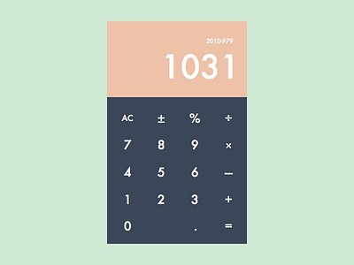 Day 4 - Calculator - Daily UI 004 calculator dailyui minimal ui ux