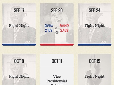 Bout Calendar on #SmackACandidate calendar data infographic political web