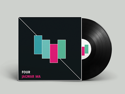 Four blue branding design challenge green music packaging pink records vinyl