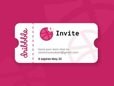 1 Dribble Invite design dribbble dribble invitation dribbleinvite giveaway interaction invite invite design invite dribbble invite giveaway pink rakeshpradhan