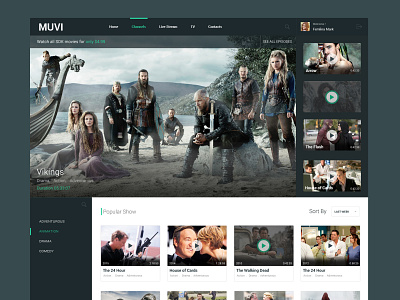 Movies and Tv show Site branding design mobile app netflix ui ux video web design website