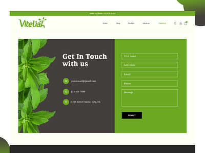 Viteliah Contact Us Web Design