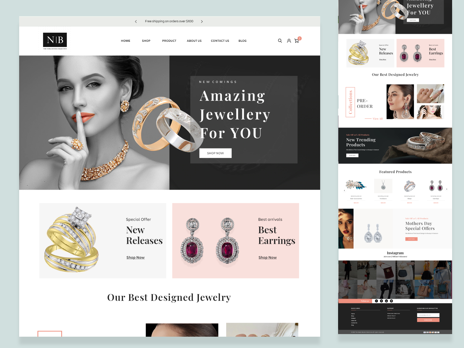 Jewelry Website Design by Hardeep Kaur on Dribbble