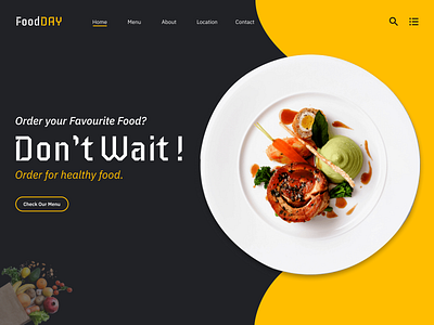 Food Website Mockup