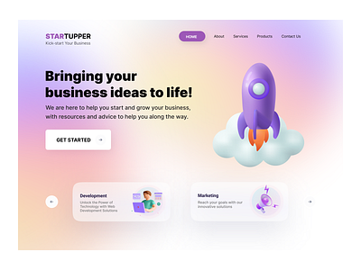 Startup website design design ui ux