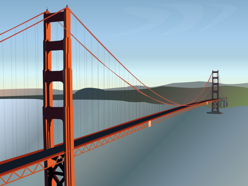 SF Bridge by Zura on Dribbble